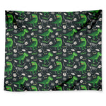 T-Rex And Dino Fossil Pattern Print Tapestry