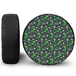 T-Rex And Dino Fossil Pattern Print Tire Cover