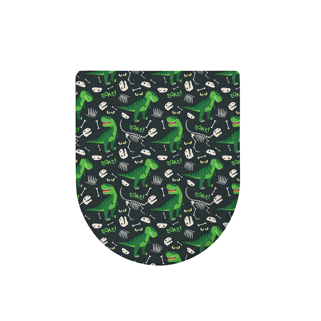 T-Rex And Dino Fossil Pattern Print Toilet Lid Cover