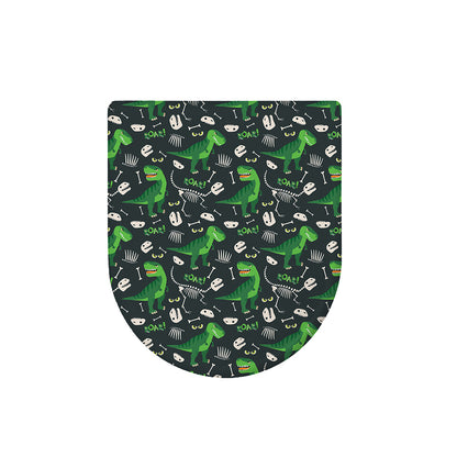 T-Rex And Dino Fossil Pattern Print Toilet Lid Cover