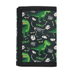 T-Rex And Dino Fossil Pattern Print Trifold Wallet