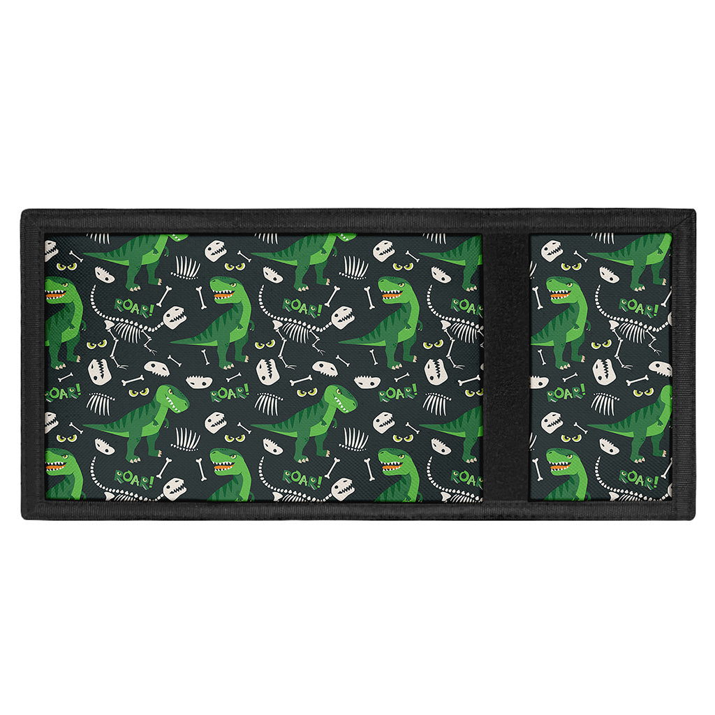 T-Rex And Dino Fossil Pattern Print Trifold Wallet