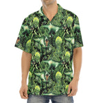 T-Rex Dinosaur And Jurassic Plants Print Aloha Shirt