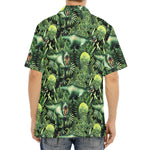 T-Rex Dinosaur And Jurassic Plants Print Aloha Shirt