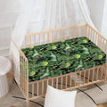 T-Rex Dinosaur And Jurassic Plants Print Baby Crib Sheet