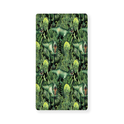 T-Rex Dinosaur And Jurassic Plants Print Baby Crib Sheet