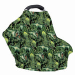 T-Rex Dinosaur And Jurassic Plants Print Baby Seat Cover
