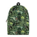 T-Rex Dinosaur And Jurassic Plants Print School Backpack