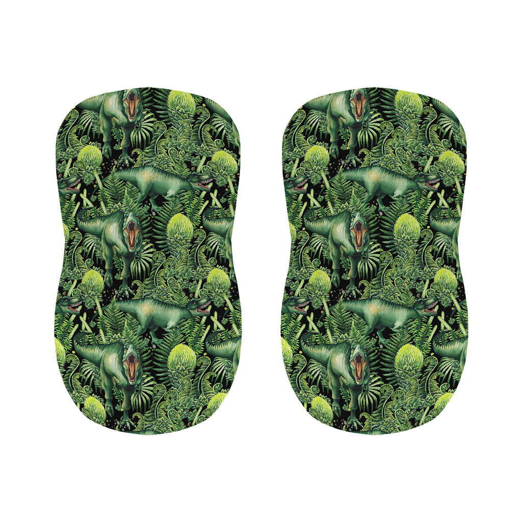 T-Rex Dinosaur And Jurassic Plants Print Bar Stool Covers