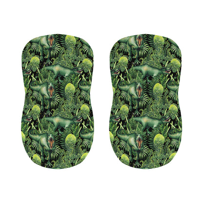 T-Rex Dinosaur And Jurassic Plants Print Bar Stool Covers