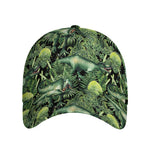 T-Rex Dinosaur And Jurassic Plants Print Baseball Cap