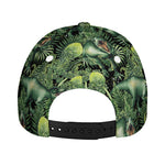 T-Rex Dinosaur And Jurassic Plants Print Baseball Cap