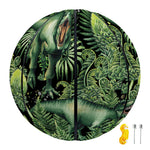 T-Rex Dinosaur And Jurassic Plants Print Basketball