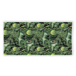 T-Rex Dinosaur And Jurassic Plants Print Beach Towel