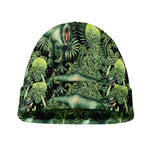 T-Rex Dinosaur And Jurassic Plants Print Beanie