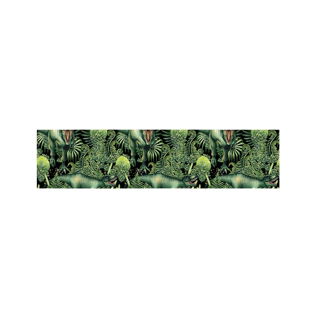 T-Rex Dinosaur And Jurassic Plants Print Bed Runner