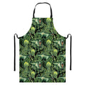 T-Rex Dinosaur And Jurassic Plants Print Bib Apron With Pocket