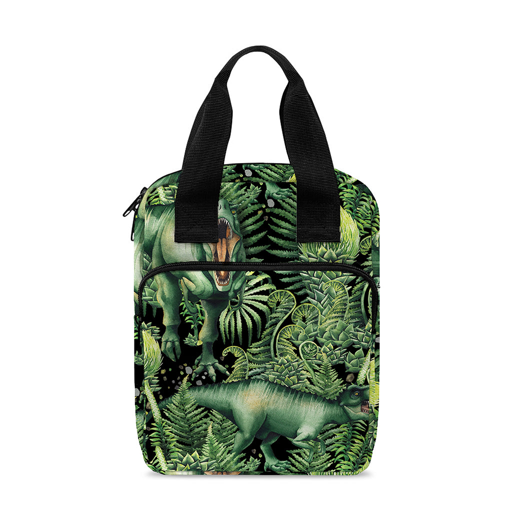 T-Rex Dinosaur And Jurassic Plants Print Bible Tote Bag