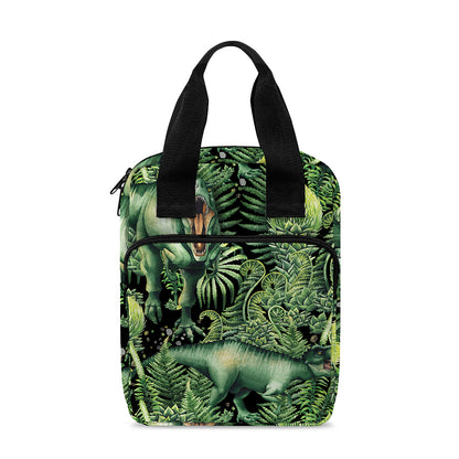 T-Rex Dinosaur And Jurassic Plants Print Bible Tote Bag