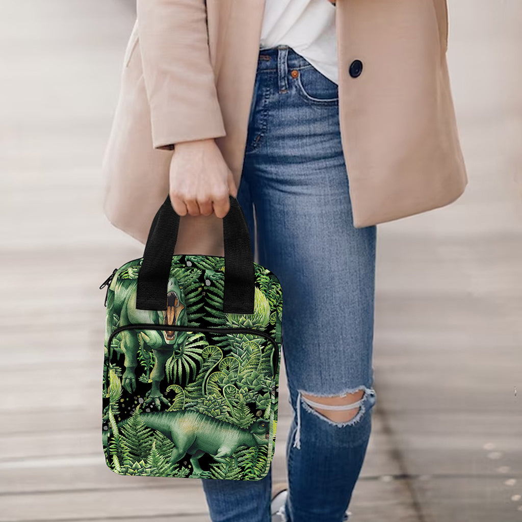 T-Rex Dinosaur And Jurassic Plants Print Bible Tote Bag