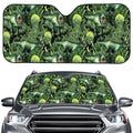 T-Rex Dinosaur And Jurassic Plants Print Car Windshield Sun Shade