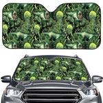 T-Rex Dinosaur And Jurassic Plants Print Car Windshield Sun Shade