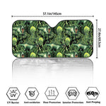 T-Rex Dinosaur And Jurassic Plants Print Car Windshield Sun Shade
