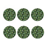 T-Rex Dinosaur And Jurassic Plants Print Coaster Set