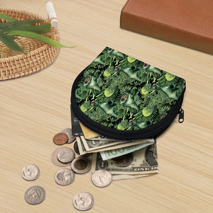 T-Rex Dinosaur And Jurassic Plants Print Coin Purse