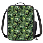 T-Rex Dinosaur And Jurassic Plants Print Crossbody Lunch Bag