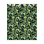 T-Rex Dinosaur And Jurassic Plants Print Curtain