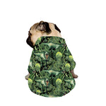T-Rex Dinosaur And Jurassic Plants Print Dog Zip Up Jacket
