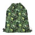T-Rex Dinosaur And Jurassic Plants Print Drawstring Bag