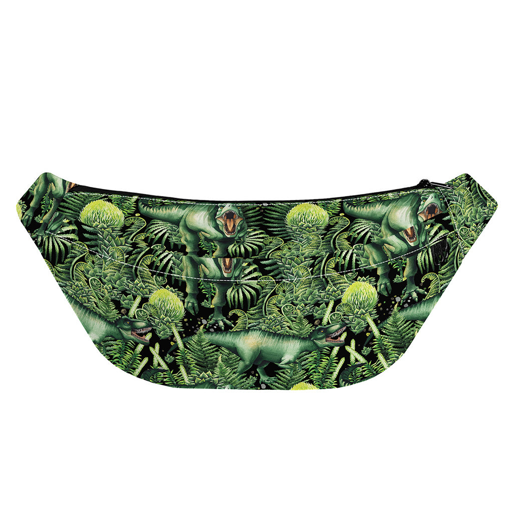 T-Rex Dinosaur And Jurassic Plants Print Fanny Pack