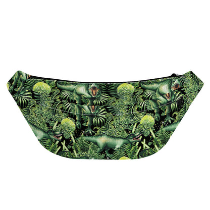 T-Rex Dinosaur And Jurassic Plants Print Fanny Pack
