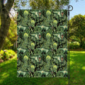 T-Rex Dinosaur And Jurassic Plants Print Garden Flag
