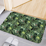 T-Rex Dinosaur And Jurassic Plants Print Indoor Door Mat
