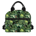 T-Rex Dinosaur And Jurassic Plants Print Insulated Lunch Bag