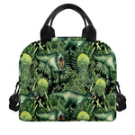 T-Rex Dinosaur And Jurassic Plants Print Insulated Lunch Bag