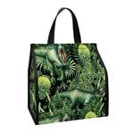 T-Rex Dinosaur And Jurassic Plants Print Insulated Lunch Tote