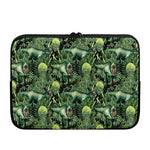 T-Rex Dinosaur And Jurassic Plants Print Laptop Sleeve