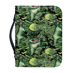 T-Rex Dinosaur And Jurassic Plants Print Leather Bible Cover