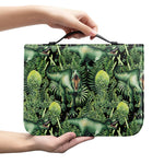 T-Rex Dinosaur And Jurassic Plants Print Leather Bible Cover