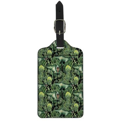 T-Rex Dinosaur And Jurassic Plants Print Luggage Tag