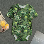 T-Rex Dinosaur And Jurassic Plants Print Men's Bodysuit
