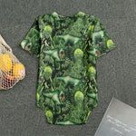 T-Rex Dinosaur And Jurassic Plants Print Men's Bodysuit