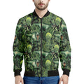 T-Rex Dinosaur And Jurassic Plants Print Men's Bomber Jacket