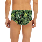 T-Rex Dinosaur And Jurassic Plants Print Men's Briefs