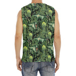 T-Rex Dinosaur And Jurassic Plants Print Men's Fitness Tank Top