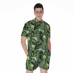 T-Rex Dinosaur And Jurassic Plants Print Men's Rompers
